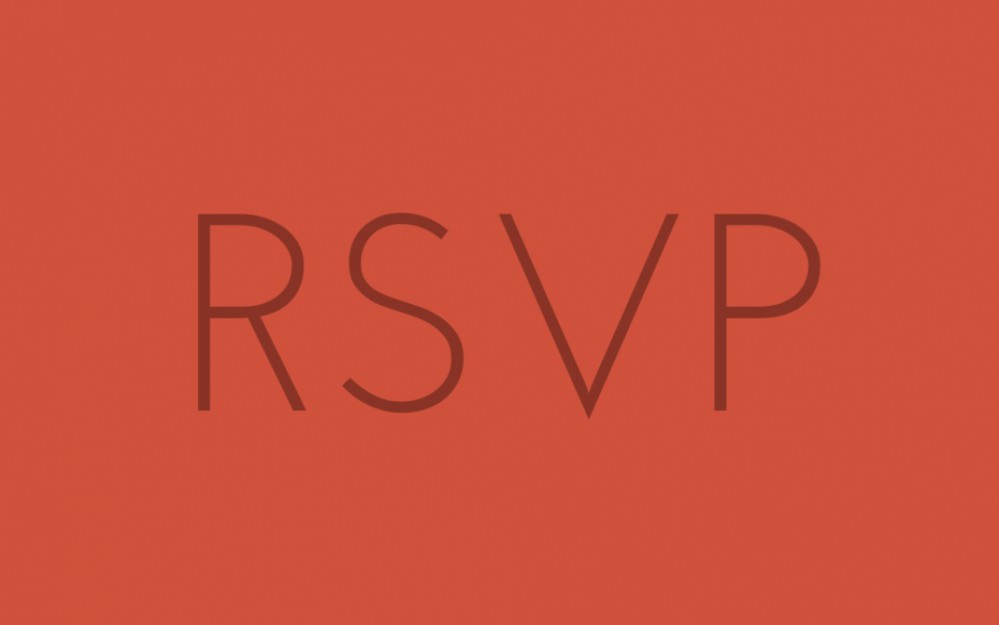 RSVP minimalistische stijl voor