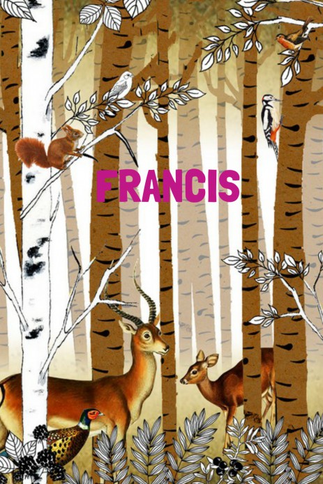 Geboortekaartje bos met herten