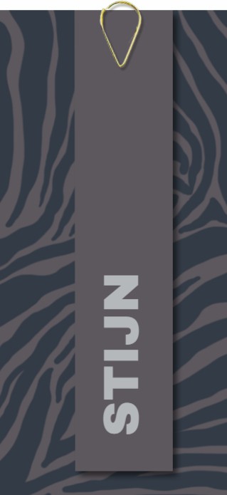 Label kaart met jungle zebra