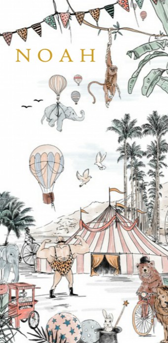 Geboortekaartje 'Cirque du Fantasy' van Annet Weelink Design