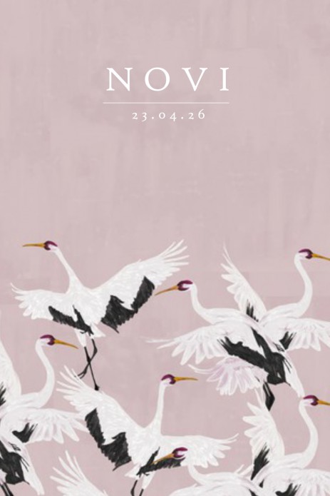Geboortekaartje 'Stork' van Annet Weelink Design voor