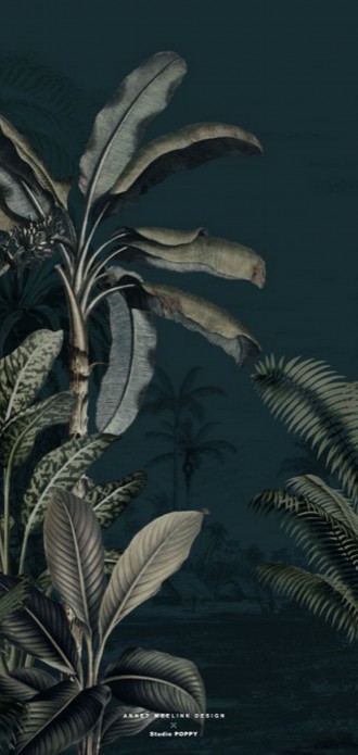 Geboortekaartje 'Dreamy Jungle' van Annet Weelink Design achter