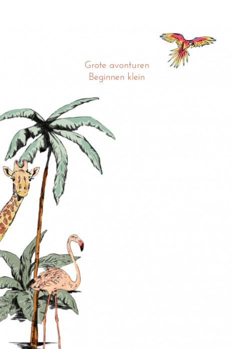 Geboortekaartje 'Jungle Tonal' van Annet Weelink Design binnen