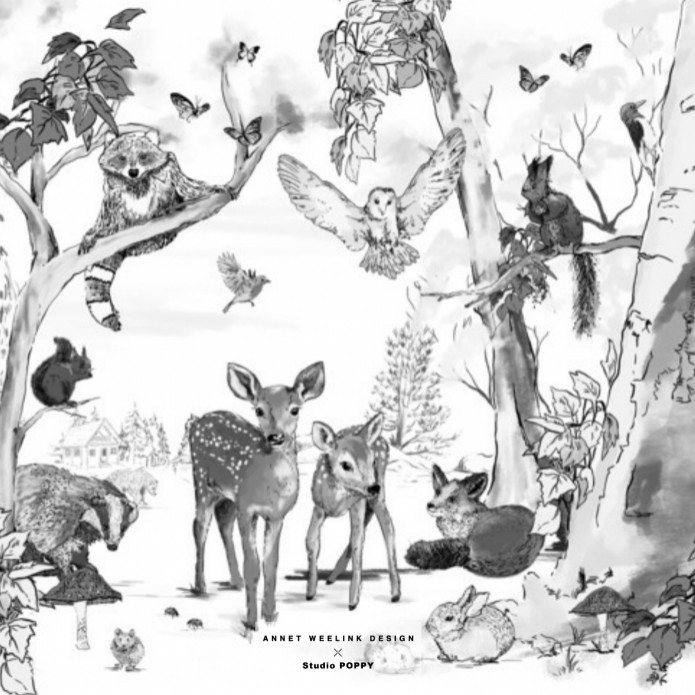 Geboortekaartje 'Magical Forest' van Annet Weelink Design achter