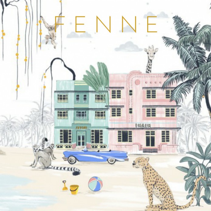 Geboortekaartje 'Miami Beach' van Annet Weelink Design