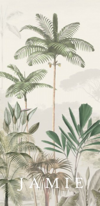 Geboortekaartje 'Tropical Wilderness' van Annet Weelink Design. voor