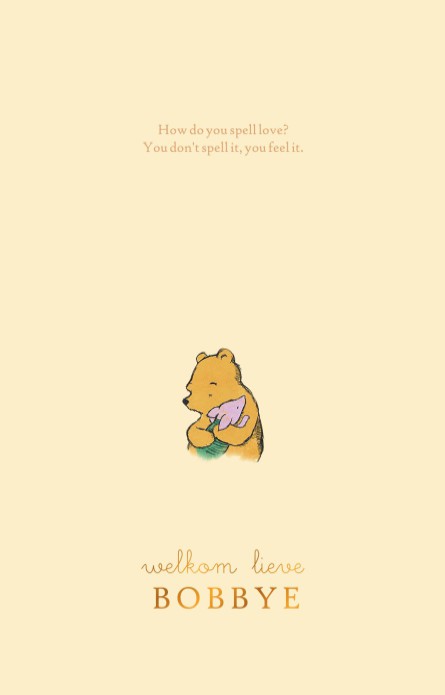 Geboortekaartje Winnie the Pooh en Piglet