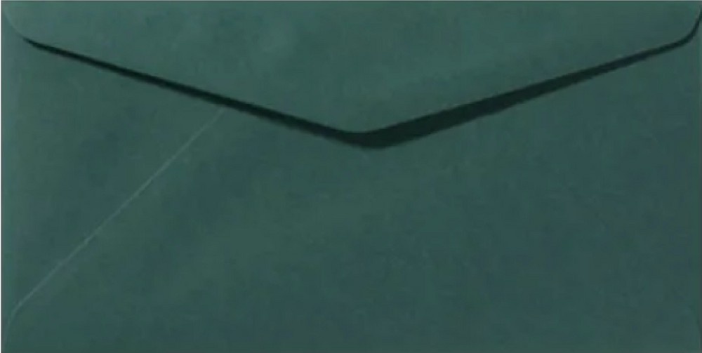 Envelop donker groen 11x22 cm