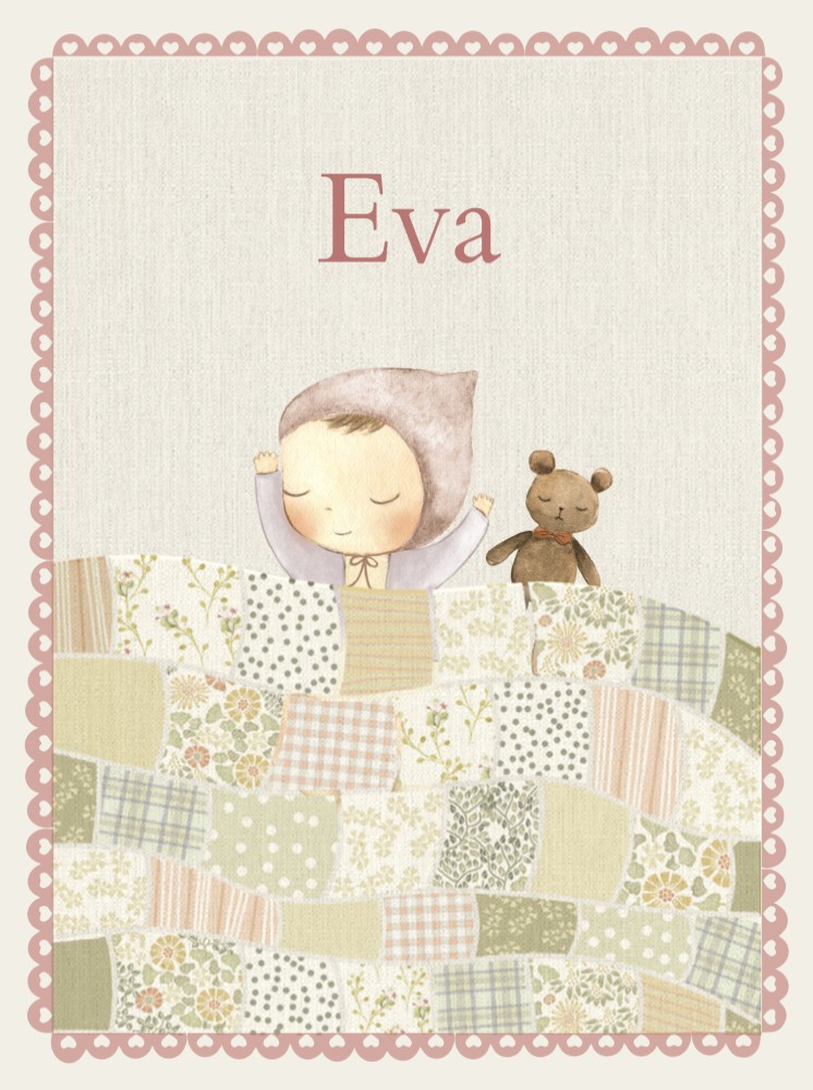 Poster kader met quilt deken