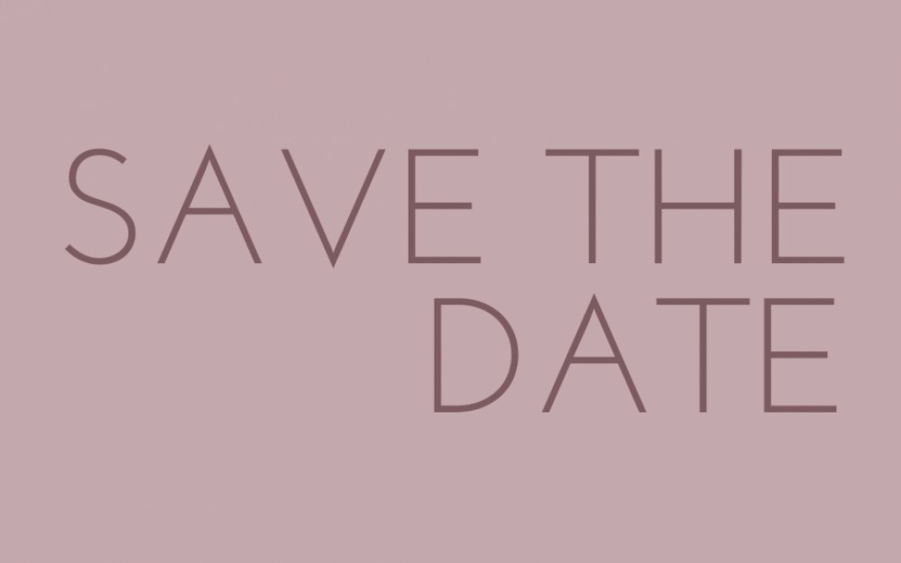 Save the date minimalistische stijl voor