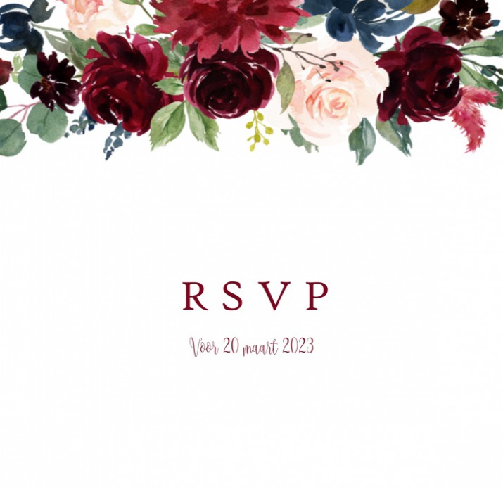 RSVP romantisch met watercolour bloemen