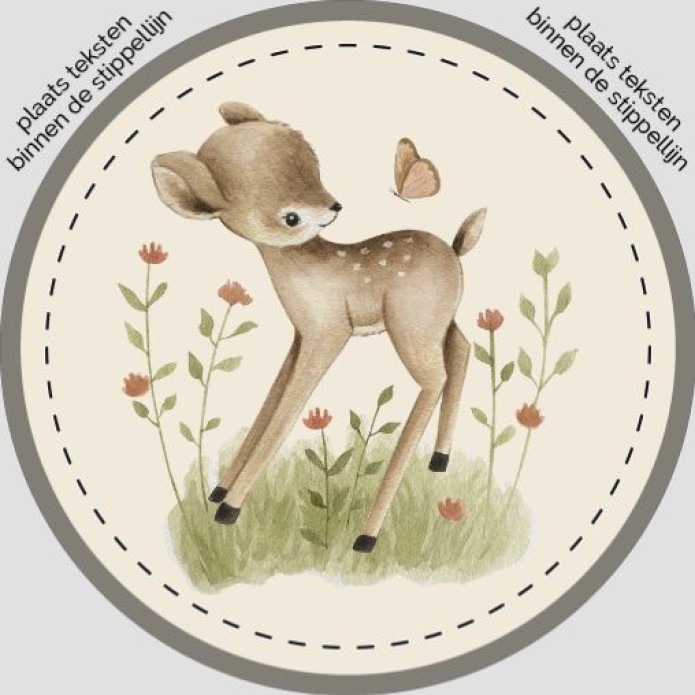 Sluitsticker woodland hert