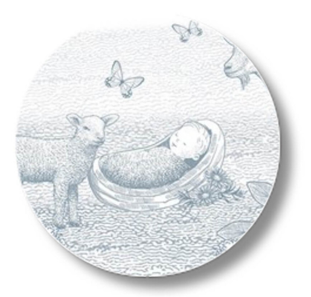 Sluitsticker mandje met baby