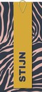 Label kaart met zebra print