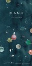 Geboortekaartje watercolour met planeten en astronauten voor