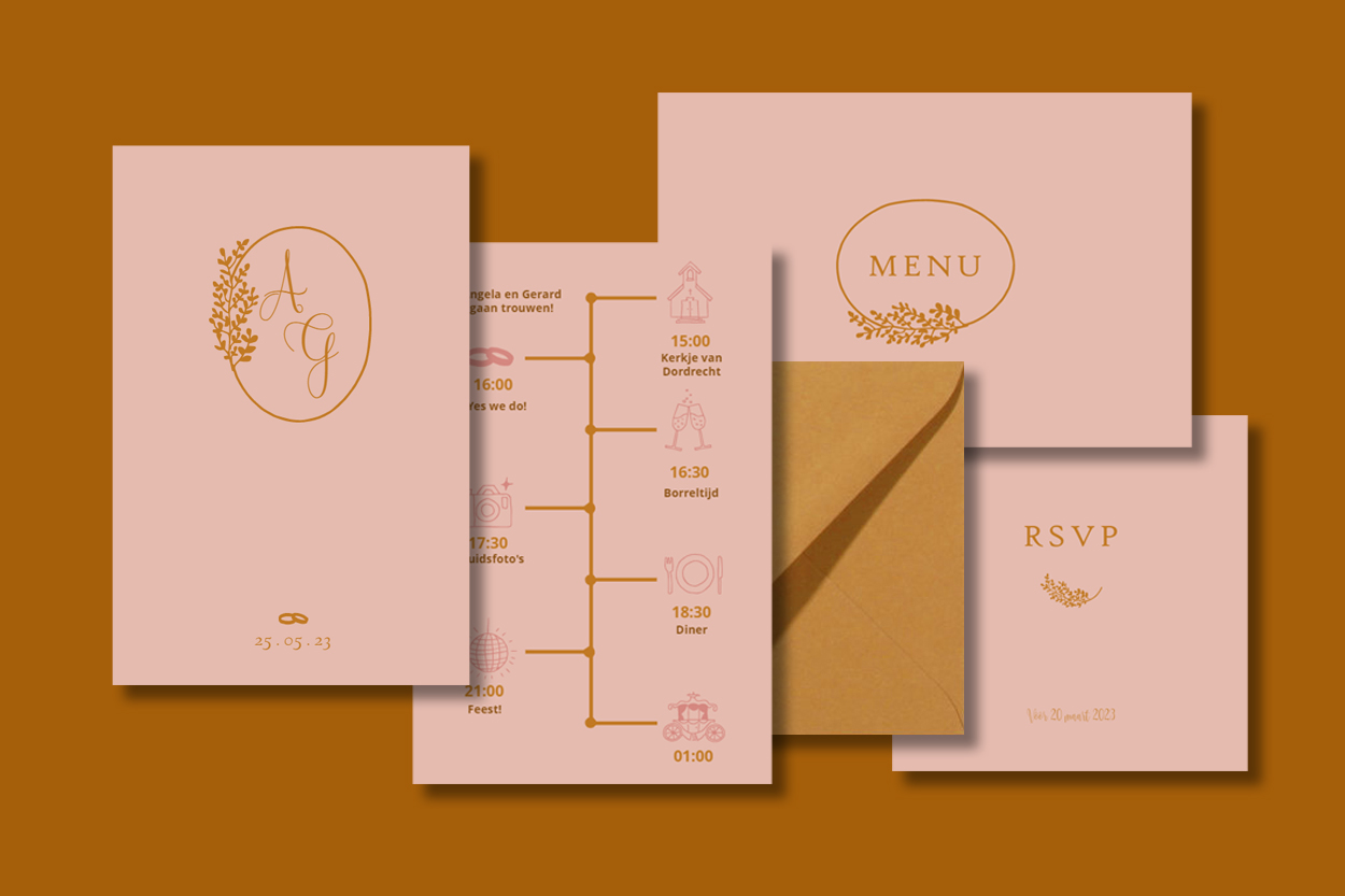 Huisstijl foliedruk tijdlijn