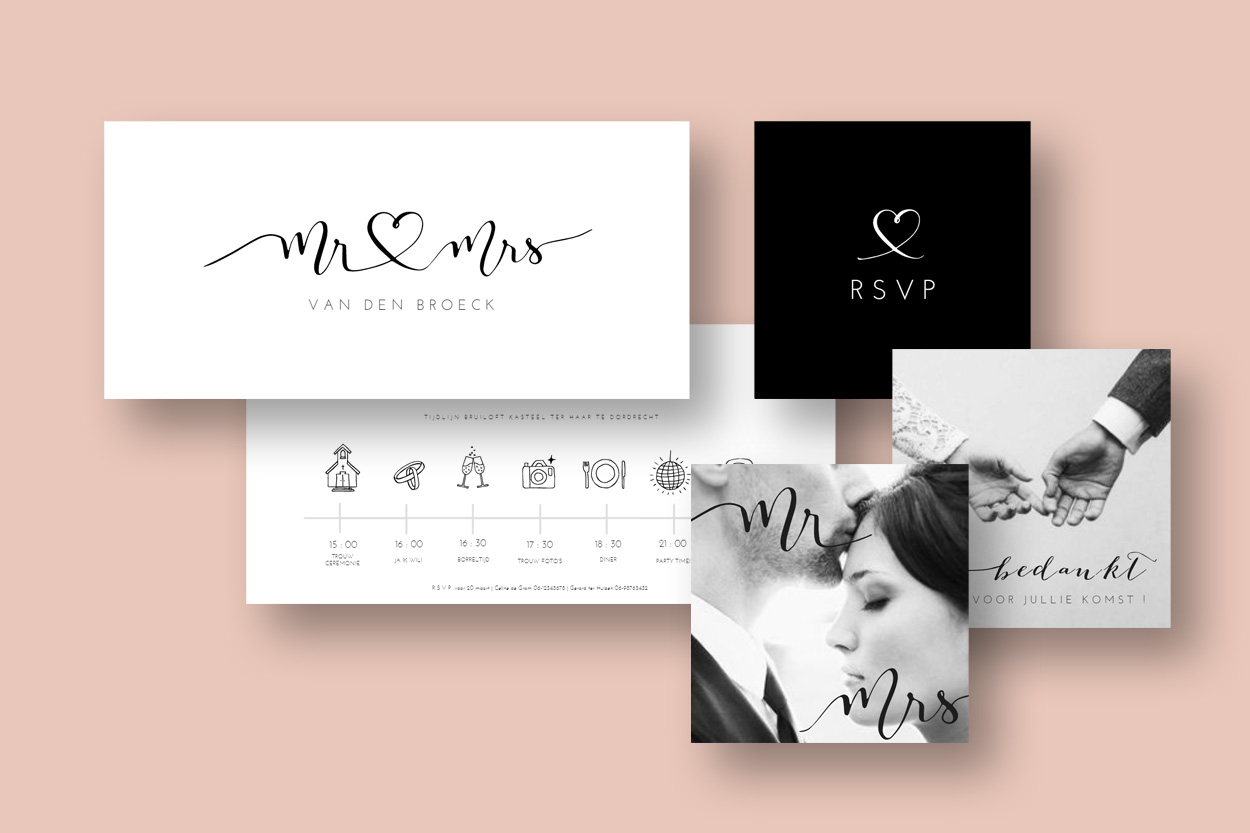 Huisstijl Clean Mr & Mrs