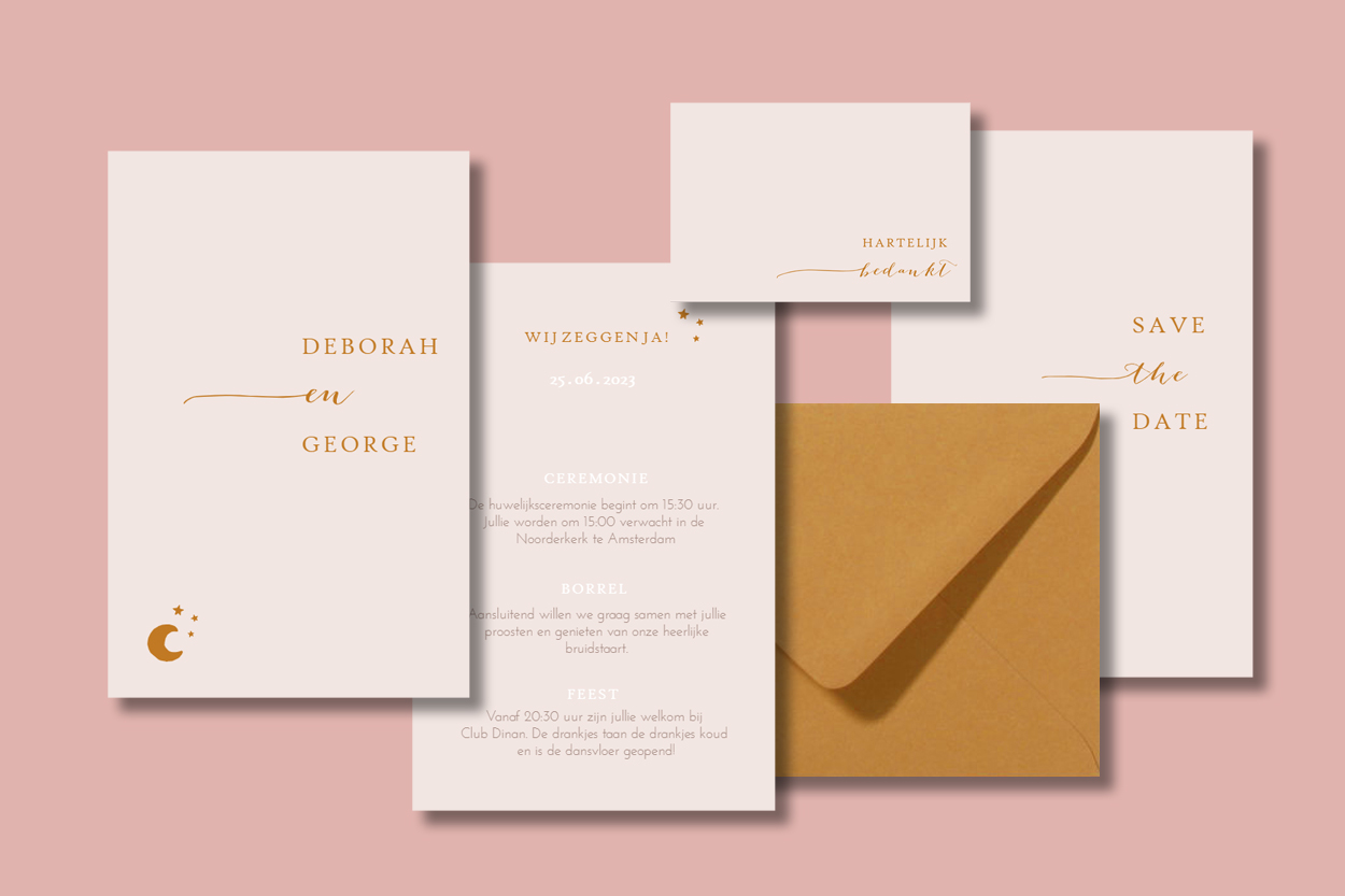 Huisstijl foliedruk typografie