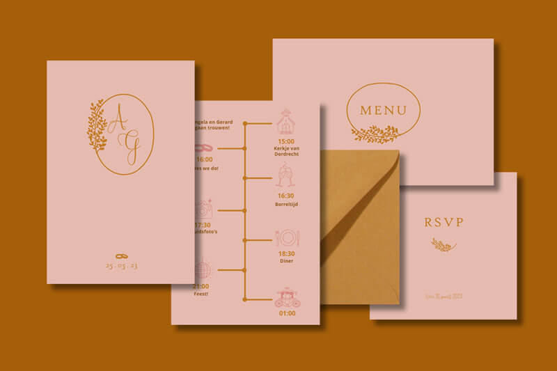 Huisstijl botanisch foliedruk