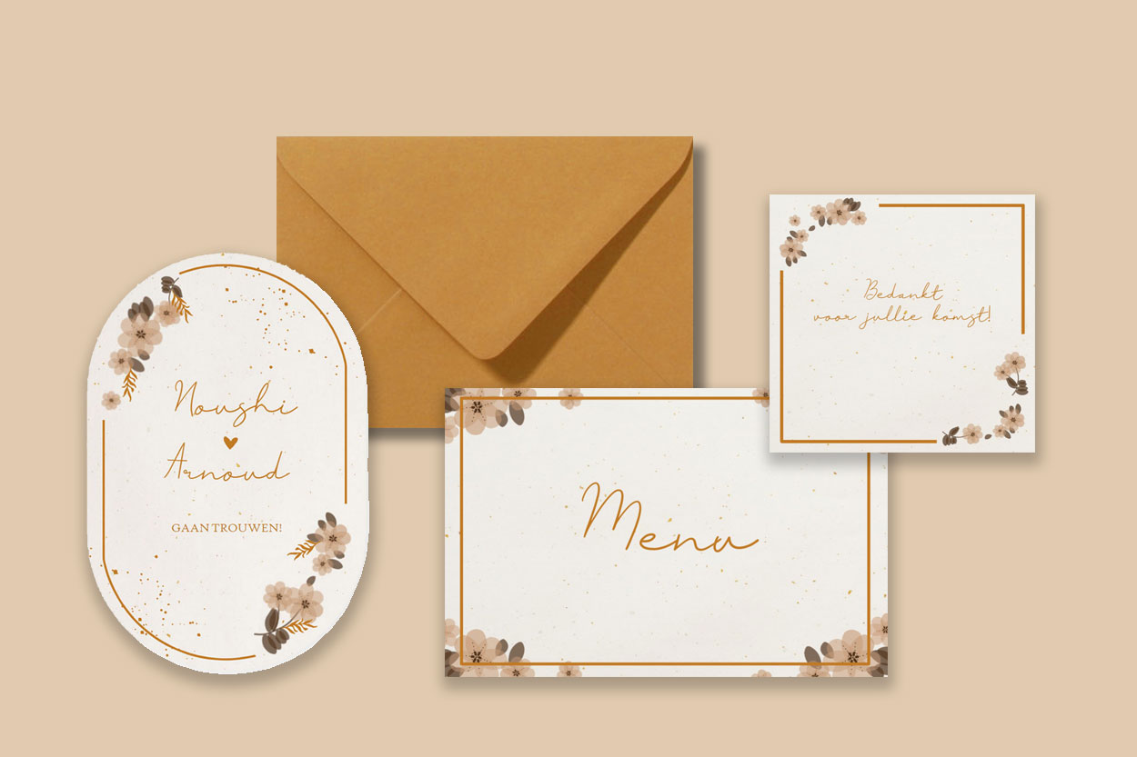 Huisstijl rustic chic bloem