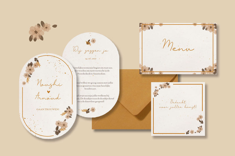 Huisstijl romantisch vintage flower